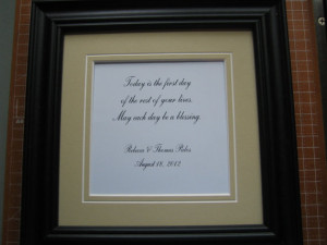Personalized framed quote for wedding gift or anniversary - 9x9 ...