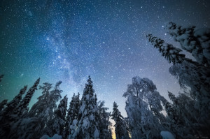 winter art people sky landscape stars water nature forest reflection ...