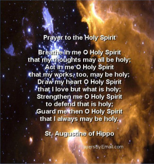 St. Augustine of Hippo's Prayer to the Holy Spirit