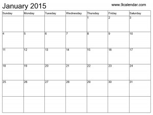 2015 Calendar By Month 001-06