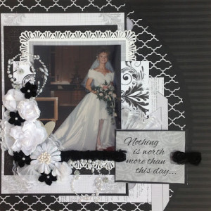 The first layout was made using the Wedding Kit Album...