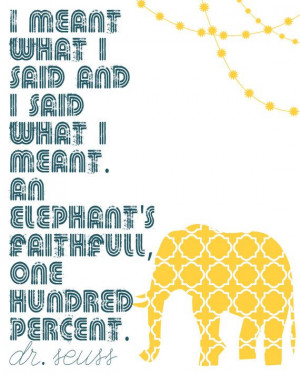 faithful elephantdr seuss8x10 print5 color options by leesaralou $ 12 ...
