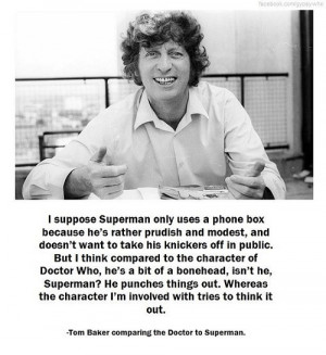 Tom Baker compares the Doctor (Doctor Who) and Superman!
