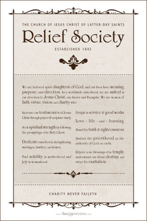 LDS Relief Society Theme (free printable!)
