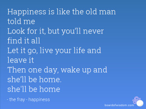 ... leave it Then one day, wake up and she’ll be home. she'll be home