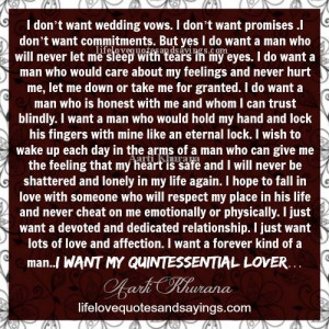 Want A Forever Kind Of A Man.