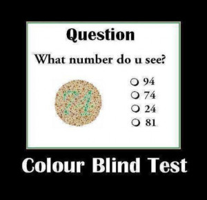 ... Colour Blind Test!! What Number Do You See In This Photo [See Photo