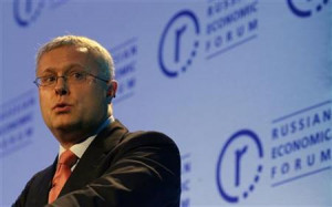 Alexander Lebedev speaks during the 10th Russian Economic Forum at the ...