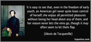 is easy to see that, even in the freedom of early youth, an American ...