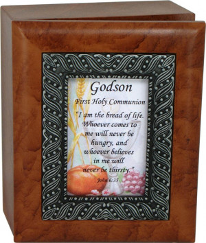 ... Gifts / Keepsake Boxes / Godson Communion Keepsake Box #SJBX-COM3-GS