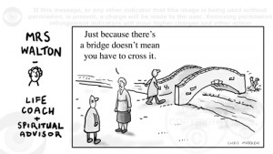 Wise sayings cartoon: just because there’s a bridge you don’t have ...