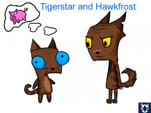 Tigerstar and Hawkfrost by leaderofmoonclan