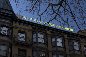 Nathan Coley. “We Must Cultivate our Garden” 2012. Illuminated ...