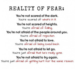 ... of fear youre not scared of the dark youre scared of whats in it