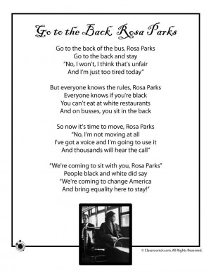 Poems for Black History Month Kids Poem, Rosa Parks - Black History ...