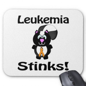 Leukemia Orange Stinks Skunk Awareness Design Mouse Pads