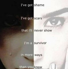 don't understand why people show off their scars and are proud if ...