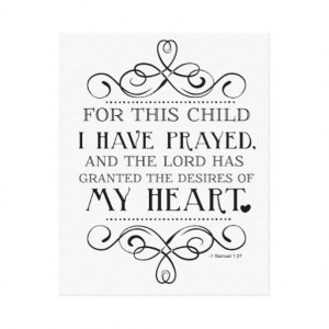 For This Child I Have Prayed Scripture Quote