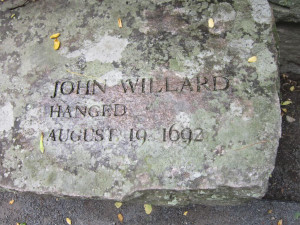 John Willard bench, Salem Witch Trials Monument, Salem, Massachusetts