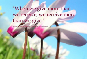 It is better to give than to receive