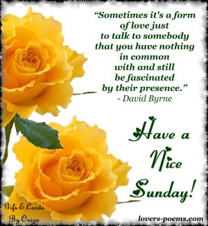 Have a nice Sunday!
