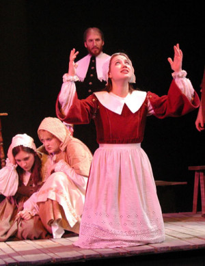 Abigail Williams (Angelyn Eve Faust) pleads for help. With her are ...