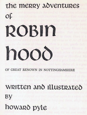 Description The Merry Adventures of Robin Hood, 1 Title page.png