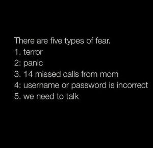 Five types of fear