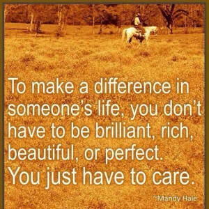 To make a difference in.....