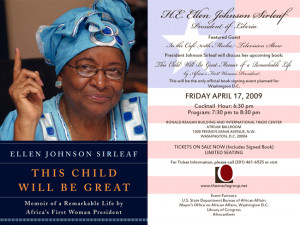 Liberian President Ellen Johnson Sirleaf April 17, 2009 D.C. Book ...