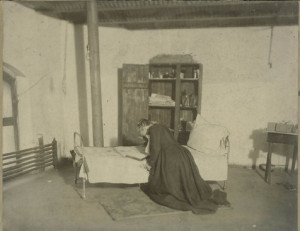 Photo of Carry A. Nation in Topeka jail, 1901