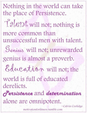 determination and persistence