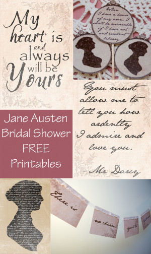 Jane Austen Bridal Shower with FREE Printables | candleinthenight.com