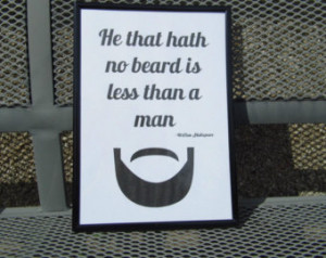 Framed Beard quote print- Shakespea re: 