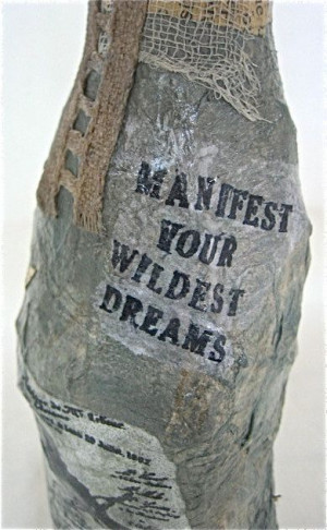 Maché Unusual Sculpture Handmade Manifest Your Wildest Dreams Quote ...