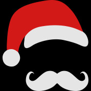 Funny Santa Claus with nerd glasses and mustache Tank Top