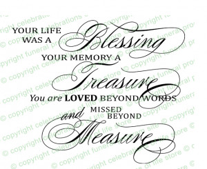 Blessing” funeral quote with transparent background available only ...