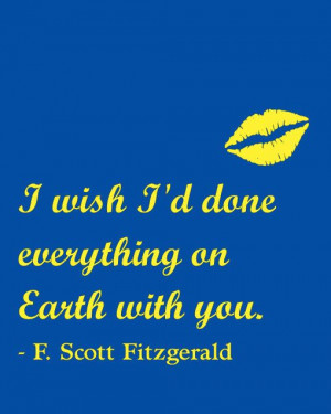 Great Gatsby, F. Scott Fitzgerald Quote, Home Decor, I wish I’d done ...
