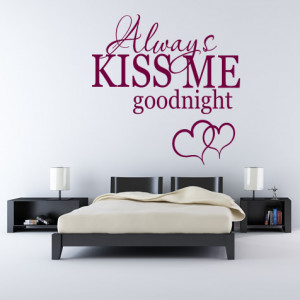 ... -Kiss-Me-Goodnight-Wall-Stickers-Love-Quotes-Wall-Art-Decal-Transfers