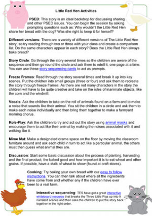 Little Red Hen Story Activities | Free EYFS & KS1 Resources