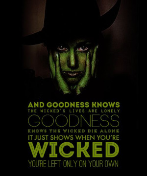 goodness knows the wicked die alone - beautiful poster, hard words