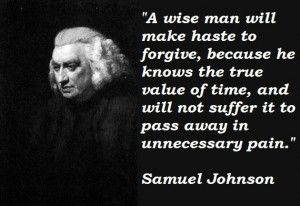 Samuel johnson, quotes, sayings, true value of time