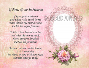 Mom In Heaven Quotes Printable mother memorial