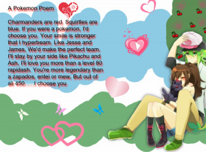 Cute Pokemon Love Couples A pokemon poem information