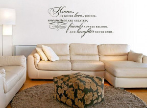 Home Is Where Love Resides, Memories Are Created Vinyl Quote - Family ...