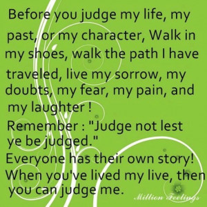 Do not judge