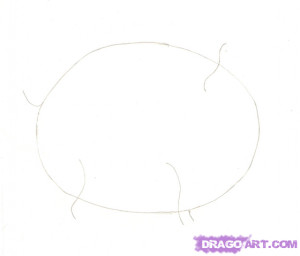 how to draw spider pig from the simpsons movie step 1