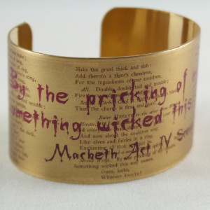 Shakespeare Quote Jewelry - Something Wicked This Way Comes - Three ...
