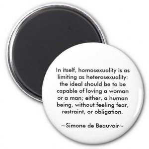 Simone de Beauvoir quote Magnet