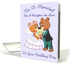 son and daughter in law on your wedding day card 575418